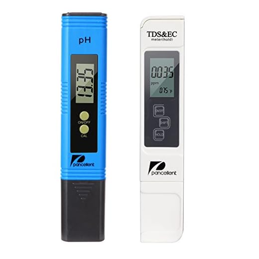 Pancellent PH Messgerät, PH TDS EC und Temperatur 4 in 1 Set, Wasserqualität Tester(ATC) für Trinkwasser/Schwimmbad/Aquarium/Pools, Leitwertmessgerät mit hoher Genauigkeit und LCD Display (Blau)