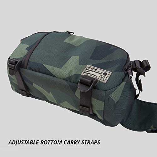 HEX Ranger Camera Mini Sling, Lightweight Water Resistant Mirrorless Camera Sling with YKK Zippers, Interior Dividers, Adjustable Load Straps & More, Camo