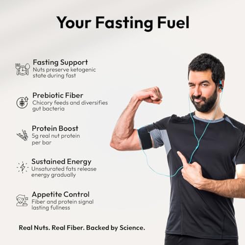 Image of AIWO Fast Bar Nut Energy Bars - 5g Protein | Almonds, Cashews & Pecans with Cocoa Drizzle | Gluten-Free, Vegetarian | Healthy Snack Bars (Pack of 10, 40g Each)