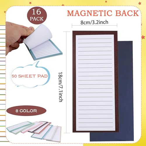 Sonarun SONARUN-D055 16 Pcs Refrigerator Magnetic Notepads Magnetic Note Pads Lists Grocery Shopping Magnet Pad Full Magnet Back Notepads thumb #1