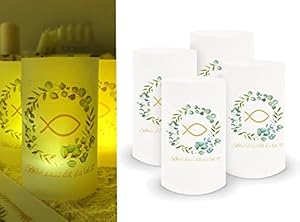 Sugeru 16 Stück Windlichter Fisch Eukalyptus