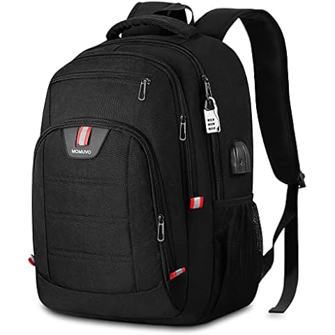 YAMTION Backpack Men's School Backpack Laptop School Backpack Boys Teenager with 17.3 Inch Laptop Compartment and RFID Protection for School Work Travel City Study Backpack Waterproof Backpack Cover