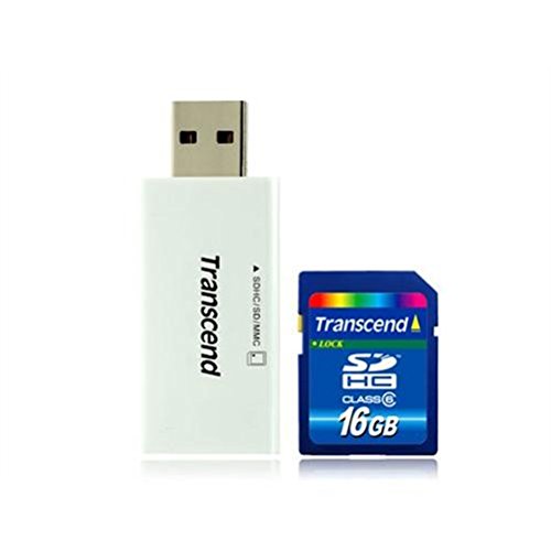 Transcend SDHC Speicherkarte 16GB Class6 mit SDHC-Kartenlesegerät