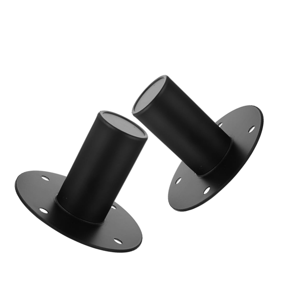 Support Enceinte en Fer Noir 2pcs Socle Solide et Léger Facile à Installer pour Haut-parleur Usage Intérieur Scène Trous de 65mm et 80mm