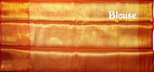 Image of VFCollections Women's Kanchipuram Silk Pure Pattu Sarees With Blouse