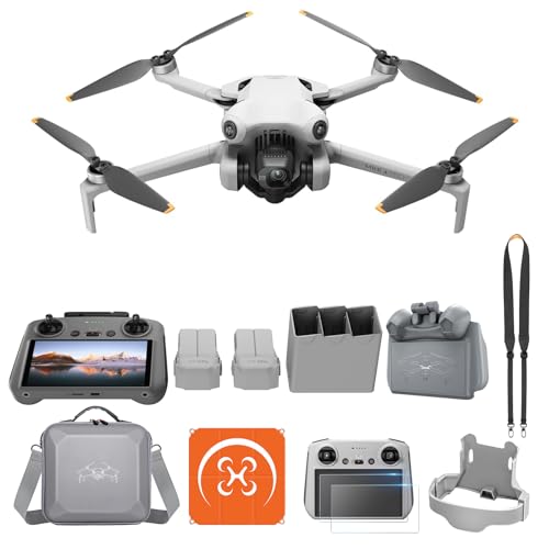 Accessori extra versatili - Per facilitarne l'uso e soddisfare la domanda del mercato, offriamo anche una custodia per il trasporto, un cuscino di atterraggio, una protezione per lo schermo dei joystick, una cinghia per il collo del telecomando, un supporto per l'elica e una protezione per lo schermo. Tutti questi componenti possono essere perfettamente personalizzati per il Mini 4Pro.