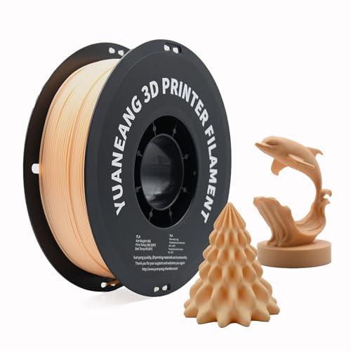 YUANEANG Skin PLA 3D Printer Filament 1.75mm, 1kg Spool, Natural Beige Color, ±0.03mm Precision, Low-Warp & Easy Printing, Ideal for Figurines, Sculpting Models