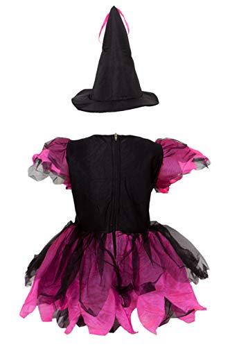 Fantasia Bruxa Encantada Infantil 923311-p Sulamericana Fantasias Preto/rosa 3/4 Anos