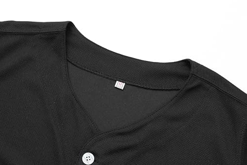 YWIES Camisa feminina de beisebol de botão, uniforme de equipe de softball, hip hop hipster de manga