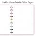 Classic Size Discbound Dotted Grid Refill Paper, 9-Disc Discbound Pre-punched Happy Planner Inserts, 100Sheets/200Pages Loose-Leaf Paper, 100 gsm, 7