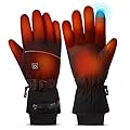 Heated Gloves for Men Women, Rechargeable Winter Hand Warmer Gloves with 3 Heating Levels, Touchscreen Waterproof Electric Heating Gloves for Outdoor Work Raynaud Skiing Hiking Cycling Hunting Camping