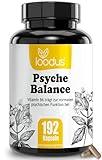 NEU: 192 Johanniskraut Kapseln - 10000mg Johanniskraut hochdosiert aus 10:1 Johanniskraut-Extrakt (2 Kapseln) + GABA + L-Tryptophan - pflanzlicher Stimmungsaufheller hochdosiert - Psyche Balance