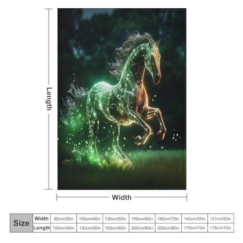 Couverture cheval plaid imprimé idéal comme idée de cadeau pour lit - 6
