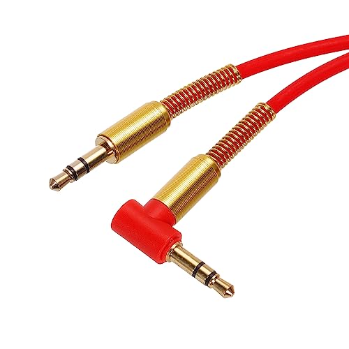 Cable auxiliar 3.5mm macho a macho 1m rojo miniatura 1