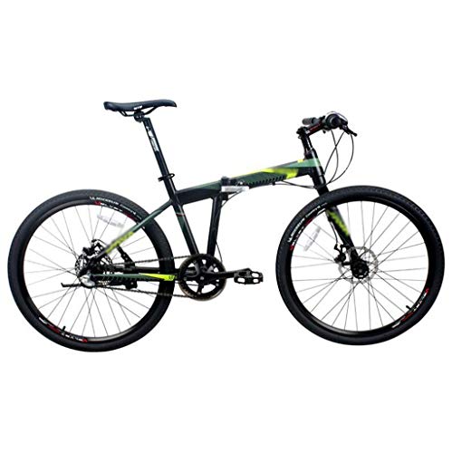 Folding Bike, alluminio pieghevole Mountain bike Uomini Donne, 26" a velocità variabile 27 marce mountain bike, doppio ammortizzante parlato ruote Studente MTB Racing Strada / a terra / lavoro univers