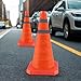 Jade Butterfly 28 Inch 4 Pack Collapsible Traffic Safety Cones, Orange Cones with Reflective Collar, Portable Multipurpose Traffic Cones for Parking Construction Driving Training Sports Practice