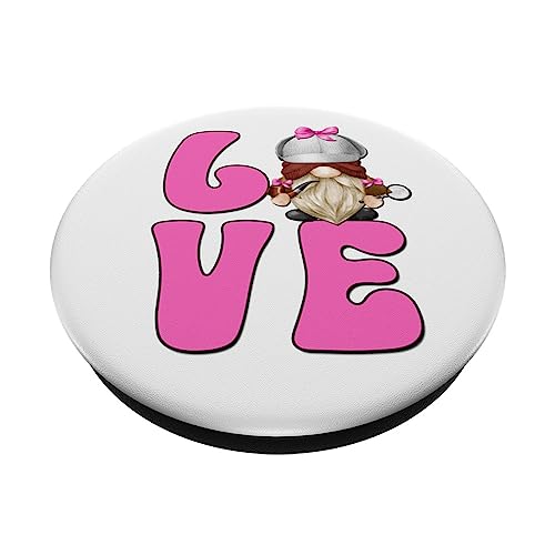 Sherlock Holmes Gnome For Just A Girl Who Loves True Crime PopSockets Swappable PopGrip, Black - Image 2