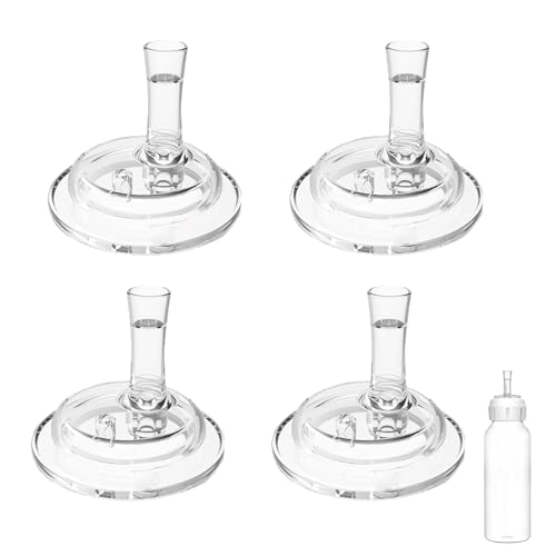 Sippy Straw Nipples for Dr. Browns Narrow Baby Bottles, Trainer Sippy Cup 100% Food Grade Silicone Soft Nipple, 8m+, Pack of 4