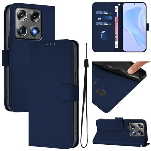 �P�[�X�J�o�[ �Ή��@�� for Motorola Signature/Edge 70 Ultra / X70 Air Pro �t���b�v�X�^���h�J�[�h�X���b�g [PU���U�[�{�X�}�z�P�[�X] Blue