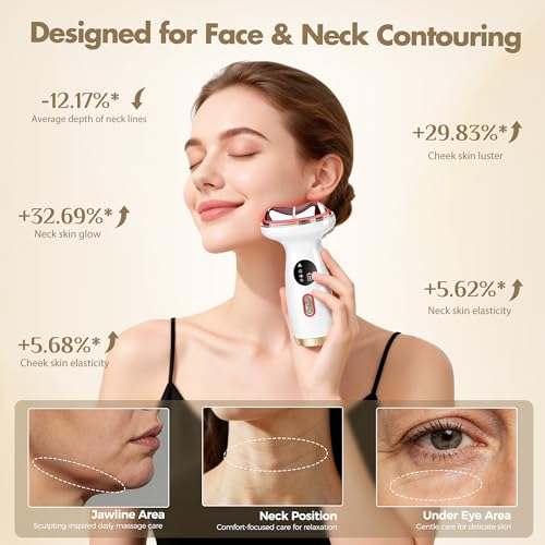 Red Light Therapy for Face, Electric Gua Sha Facial Massager, Microcurrent Facial Device for Tightening & Lifting, Warm Compress for Better Skincare Absorption & Cold Compress for Depuffing - Image 5