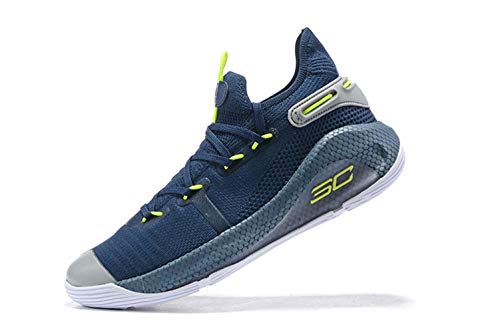 Bazi Sport Men's UA Curry 6 Lightweight Basketball Sports Shoes 11 M US Deep Blue