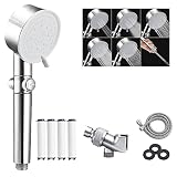 YOTAN Shower Head with Handheld - High Pressure 6 Jet Modes, Extra Long 79” Hose, Filtered Shower He