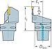 Sandvik Coromant, C3-LF123H13-22055B, Steel CoroCut 1-2 Cutting Unit for Parting and Grooving, Left Hand Cut, with Coolant, 90 deg Cutting Edge Angle (Pack of 1)