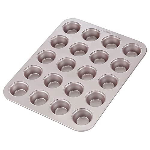 CHEFMADE Mini Muffin Pan, 20-hohlraum Nicht-Stick Tiny Cupcake Pan Backformen für Ofen Backen (Champagne Gold)