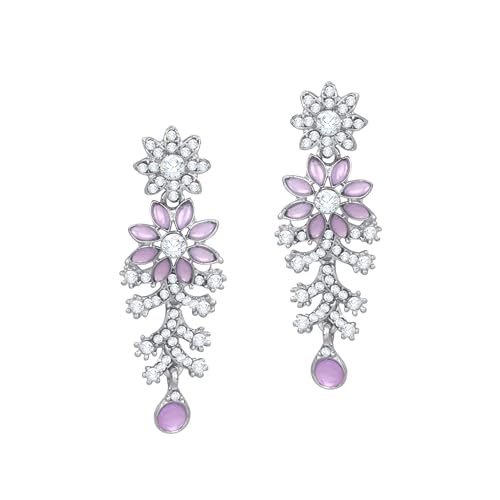 Image of Atasi International Diamond Necklace Jewellery Set for Women with Earrings and Maang Tikka for Wedding, Party, Engagements & Festivals