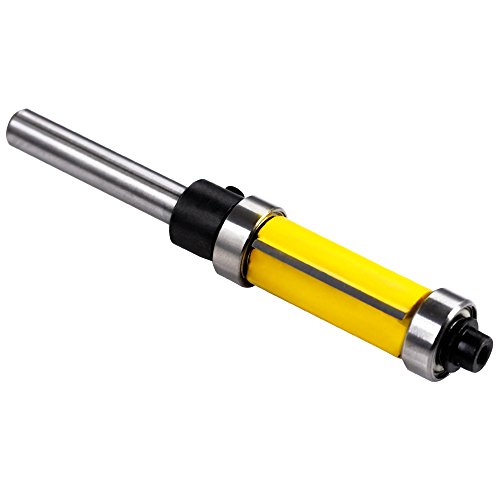 Aoher 1/4 Inch Shank Pattern Flush Trim Router Bit Top And Bottom Bearing Router Bit
