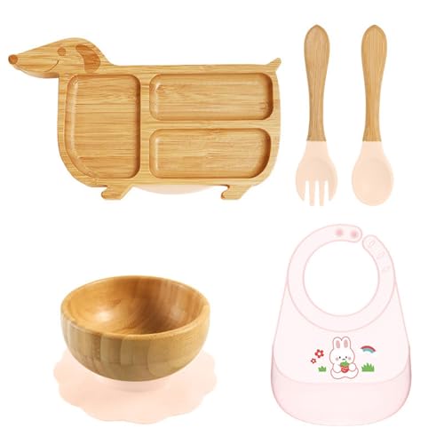 幼児用の旅行に優しい赤ちゃん給餌トレイ漫画のデザインダイニングプレートスリップ抵抗性吸引ベースボウル付き