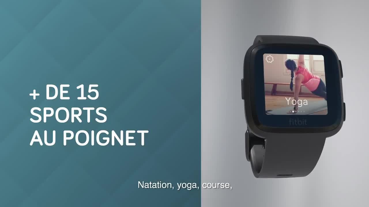 Fitbit Versa FB504 - Montre Connectée Et Tracker Fitness Noire - 2017 - Occasion