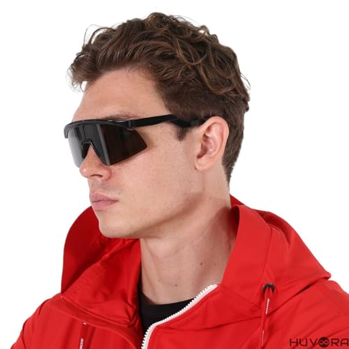 Image of Zig Zag Shield Sports Sunglasses for Cricket Cycling | UV Protected Anti Glare Mirrored Goggles for Men | Anti Fog, Water Repellant, Shatter Resistant, Stylish Branded Coolers