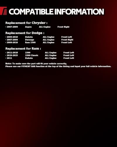 Image of Torchbeam Front Brake Caliper for Ram 2011-2018 1500, Ram 2019-2023 1500 Classic, Dodge 2009-2010 Ram 1500, Chrysler 2007-2009 Aspen, Front Left or Front Right Caliper Replace # 18P5055