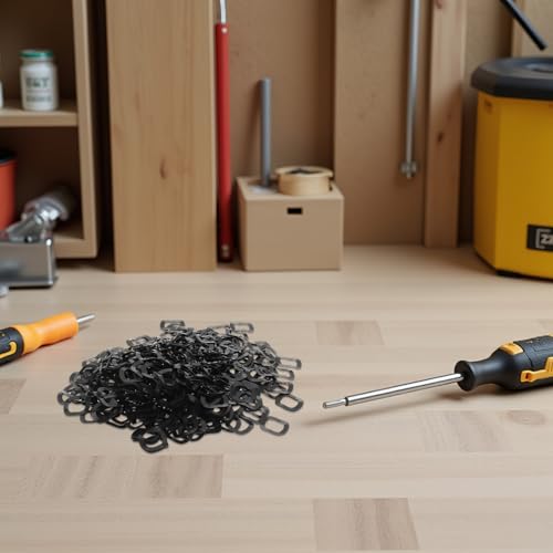 HEALSOPTHY 1000個黒色マンガン鋼波形スプリングワッシャー 内径 外径 厚さ 耐摩耗コーティング付き 圧縮弾性ガスケット 電気路修理およびモータ