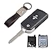 kaser Carcasa Llave para Mazda - Funda Mando a Distancia 2 Botones para Coche Mazda 3 5 6 M6 RX8 MX5
