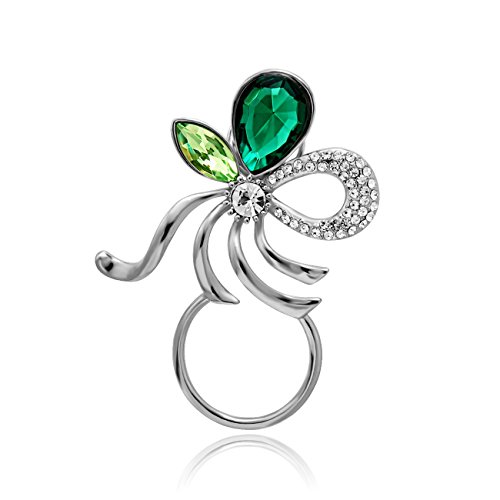 Image of NOUMANDA Fashion Emerald Bow Magnetic Eyeglass Pin Brooch Glasses Spectacles Sunglasses Clip Holder