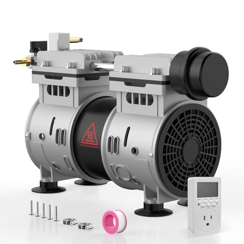 AZZUNOX 8.2CFM Pond & Lake Aeration System for Up to 3 Acre 50' Lakeï¼Includes 3/4 HP Compressor, Air Compressor for Deep Water Oxygen Circulation (No Diffuser No Tubing)