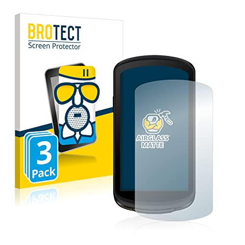 brotect Anti-Glare Glass Screen Protector Matte compatible with Garmin Edge 1040 Solar (3 Pack) - Anti-Scratch 9H Protection Film