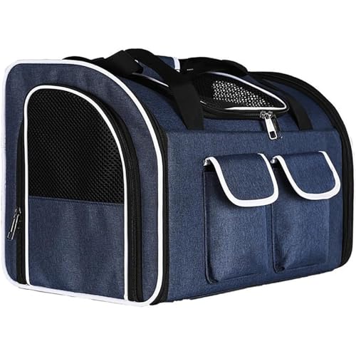 otoye 小型犬・中・大型猫犬に対応!ロック式ファスナーで安全,通気性良く変形しない。折りたたみ設計で収納簡単,車載/キャンピング/旅行/通院/災害避難に最適,ブルー外観がおしゃれで実用的です。 (ブルー)