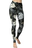 VIV Collection One Size Print Fashion Leggings, Ageless Blossom