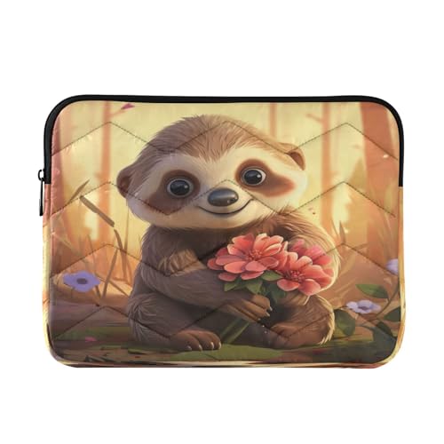 Funda para laptop 13-14 pulgadas impermeable con diseño de perezoso