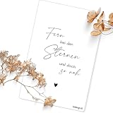 Seelengruß wetterfeste Gedenkkarte mit Gravur | Trauerkarte Grabdeko zum Aufstellen am Friedhof | Erinnerungsgeschenk, Grabschmuck & Andenken für Angehörige – Botschaft in die Ewigkeit