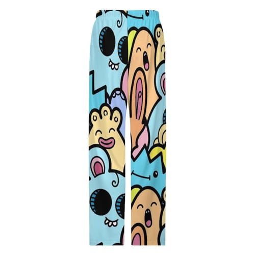 Pantalon de pyjama femme avec poches bas de nuit animaux taille S confort