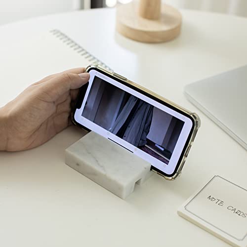 Jimei Marble Cell Phone Stand Holder For Desk Counter, Table Or Nightstand Portable Universal Desk Stand For All Mobile Smart Phone Tablet Display Marble Office Desk Accessories #TOP5