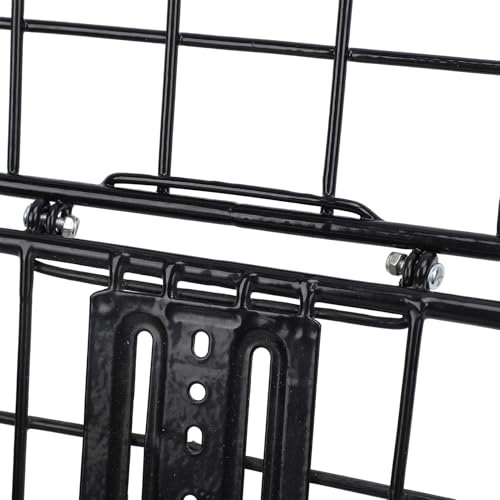 Panier de Vélo Avant Pliable, Sac Imperméable Détachable, Métal Résistant pour Vélo Électrique et Scooter, Montage Facile, Design Compact Noir, Accessoire Pratique Urbain