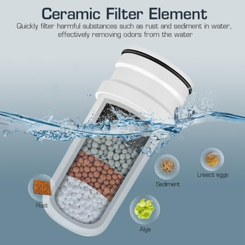 Image of Supvox Faucet Activated Carbon Water Filter Active Carbon Filtration Core Water Filter Faucet Mount Water Filtration System for Tap Water, Hard Water Softener, Universal Water Tap Filter, Clear