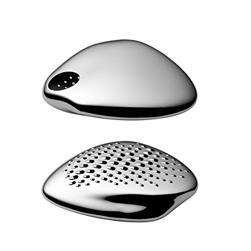 Foto von Alessi Forma ZH03 - Design-Reibe, 18/10 Edelstahl- und Melamin-Basis, Silber