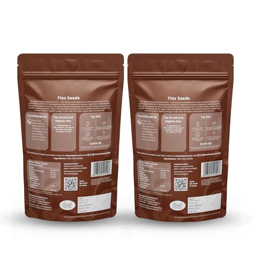 Image of Chef Urbano Flax Seeds 300 GMS Pack of 2 | Alsi Seed | Raw and Natural | Immunity Booster | Rich in Protein and Fiber | Seeds for Eating | Diet Food