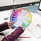Angoily Farbrad Farbkreis Drehscheibe Color Wheel Farbmischrad Board Farbmischung Kreative Farbkreis Drehscheibe für Pädagogische Anleitung für Kunstunterricht Malerei Airbrush Design Makeup